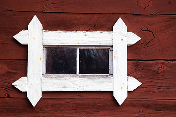 Image showing Old barn window