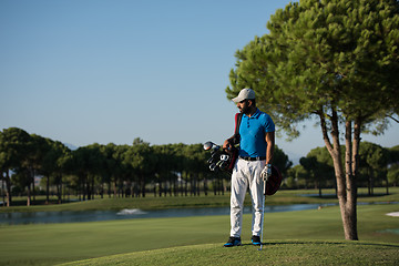 Image showing golf player portrait at course