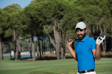 Image showing golf player portrait at course