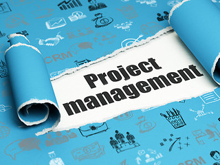 Image showing Business concept: black text Project Management under the piece of  torn paper