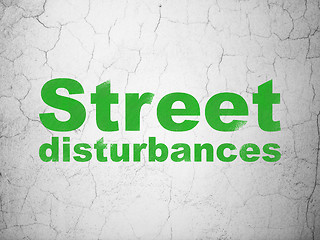 Image showing Politics concept: Street Disturbances on wall background