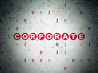 Image showing Finance concept: Corporate on Digital Paper background