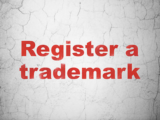 Image showing Law concept: Register A Trademark on wall background