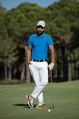 Image showing golf player portrait at course