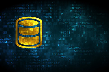 Image showing Software concept: Database on digital background