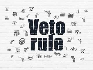 Image showing Politics concept: Veto Rule on wall background