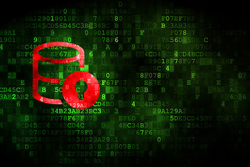 Image showing Programming concept: Database With Lock on digital background
