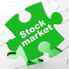 Image showing Finance concept: Stock Market on puzzle background