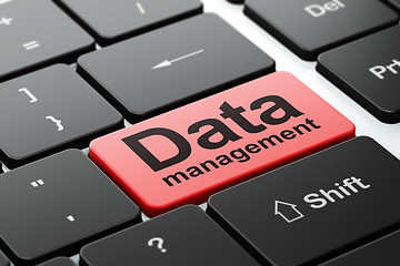 Image showing Data concept: Data Management on computer keyboard background