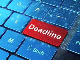 Image showing Finance concept: Deadline on computer keyboard background