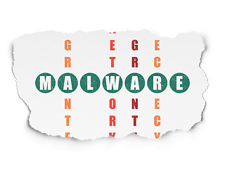 Image showing Privacy concept: Malware in Crossword Puzzle