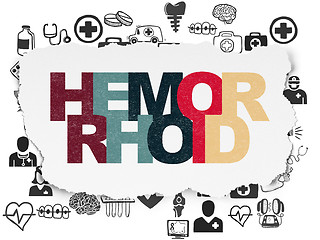 Image showing Medicine concept: Hemorrhoid on Torn Paper background