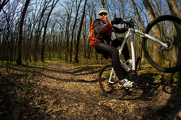 Image showing Cyclist Riding the Bike