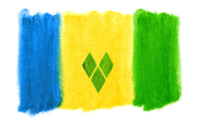 Image showing saint vincent flag illustration