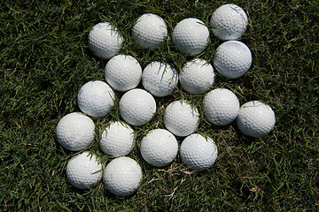 Image showing golf balls background