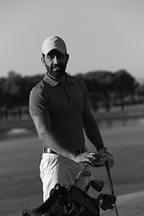 Image showing golfer  portrait at golf course