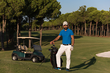 Image showing golfer  portrait at golf course