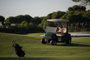 Image showing golf bag on course