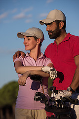 Image showing portrait of couple on golf course