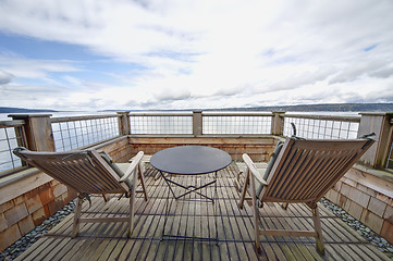 Image showing Waterfront Balcony on Whidbey Island, WA