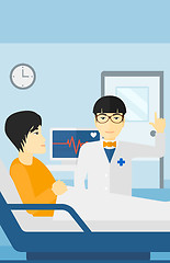 Image showing Doctor visiting patient.