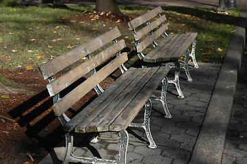 Image showing Park benches