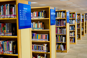 Image showing Interior of a library