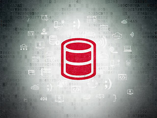 Image showing Software concept: Database on Digital Paper background