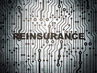 Image showing Insurance concept: circuit board with Reinsurance