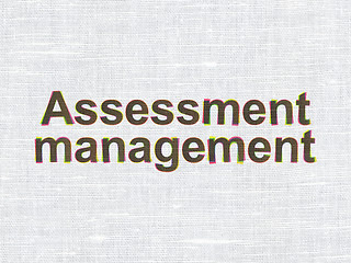 Image showing Finance concept: Assessment Management on fabric texture background
