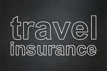 Image showing Insurance concept: Travel Insurance on chalkboard background