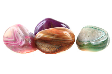 Image showing color agate collection isolated