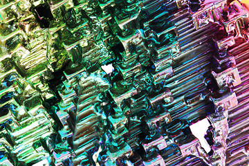 Image showing Bismuth - rainbow metal texture