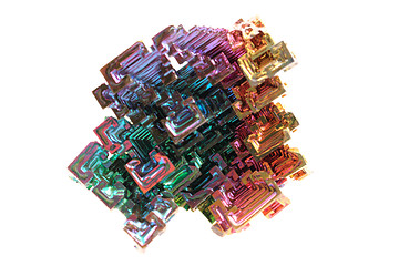 Image showing Bismuth - rainbow metal mineral