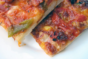 Image showing homemade pieces of pizza
