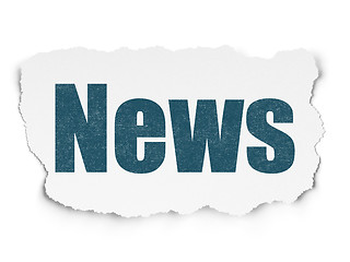 Image showing News concept: News on Torn Paper background