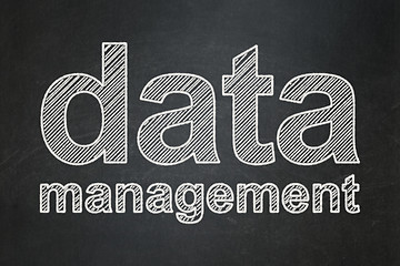 Image showing Data concept: Data Management on chalkboard background