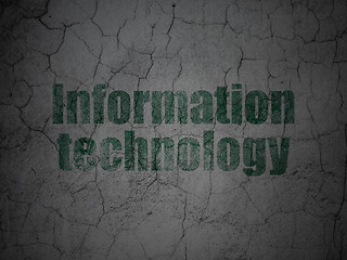 Image showing Information concept: Information Technology on grunge wall background