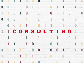 Image showing Business concept: Consulting on wall background