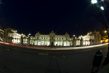 Image showing presidential palace at night lima peru