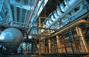 Image showing Industrial zone, Steel pipelines