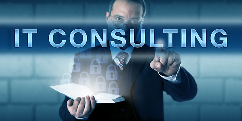 Image showing Male Project Manager Pressing IT CONSULTING