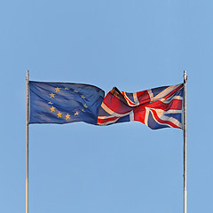 Image showing UK and EU flags