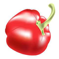 Image showing Red pepper on white background