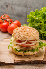 Image showing Homemade veggie burger