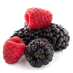 Image showing Raspberry with blackberry 