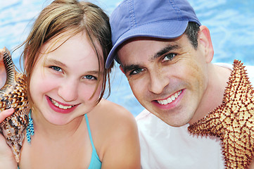 Image showing Family on tropical vacation