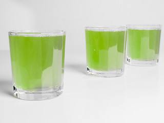 Image showing Green apple juice