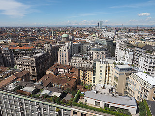 Image showing Aerial view of Milan, Italy