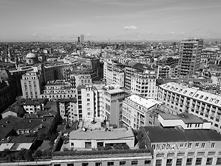 Image showing Aerial view of Milan, Italy